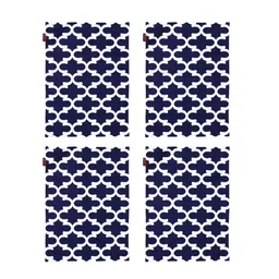 AEROHAVEN Set Of 4 Blue Geometric Dining Table Placemats image 3