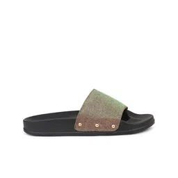 Inc 5 Women Embellished Shimmer Open Toe Flats image 4