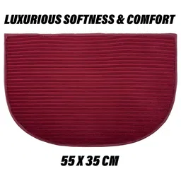 Kuber Industries Red & Green 3 Pieces Anti-Skid D-Shaped Doormats image 3