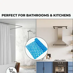 Kuber Industries Blue Self-Designed Anti-Slip Doormat image 5