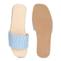 yoho Textured Open Toe Flats image 3