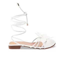 Shoetopia Women Open Toe Flats with Bows image 5