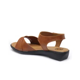 DEAS Women Leather Open Toe Flats With Backstrap image 5