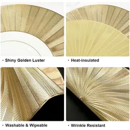 LooMantha 2-Pcs Yellow Textured Table Placemats image 4