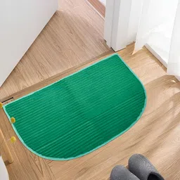 Kuber Industries Red & Green 3 Pieces Anti-Skid D-Shaped Doormats image 4