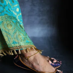 Sole Saga Ethnic Embellished Square Toe Leather Mojaris image 5