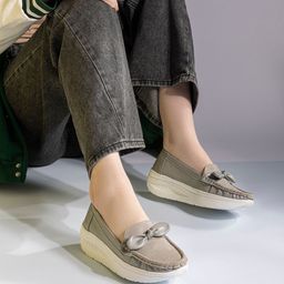 Shezone Bow Detail Comfort Heel Pumps-picture-36