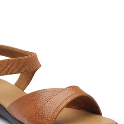 DEAS Women Leather Open Toe Flats With Backstrap image 3