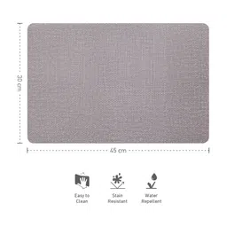 OBSESSIONS Blue & Beige 6 Pieces Printed Heat Resistant Rectangle Table Placemats image 2