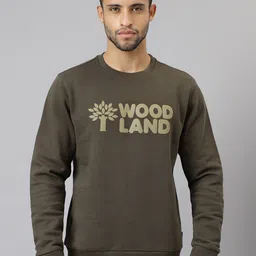 Woodland Typography Printed Pure Cotton Pullover Sweatshirt-picture-45