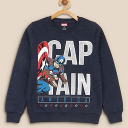 Kids Ville Boys Blue Captain America Printed Sweatshirts-picture-21