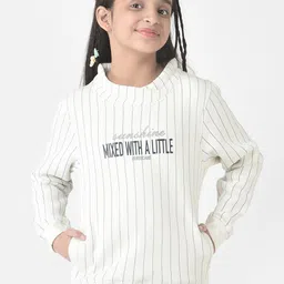 Crimsoune Club Girls Striped Pullover Sweatshirt-image-43