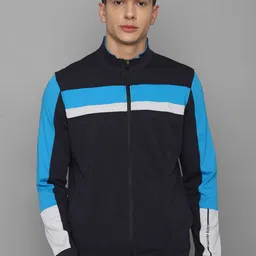 Louis Philippe ATHPLAY Men Navy Blue Colourblocked Sweatshirt-picture-50