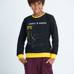 mackly Boys Charcoal Printed Sweatshirt-picture-1