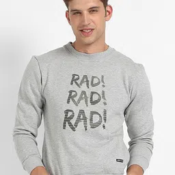 Campus Sutra Typography Printed Cotton Pullover Sweatshirt-image-14