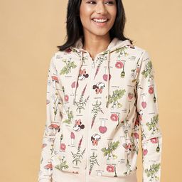 Honey by Pantaloons Mickey Mouse Printed Hooded Cotton Front Open Sweatshirt-picture-45