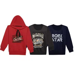 mack jonney VIMAL JONNEY Kids Pack Of 3 Graphic Printed Hooded Fleece Sweatshirt-picture-29