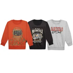 mack jonney VIMAL JONNEY Kids Pack Of 3 Typography Printed Fleece Sweatshirt-picture-30