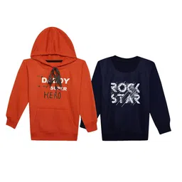 mack jonney VIMAL JONNEY Kids Pack of 2 Typography Printed Fleece Pullover Sweatshirt-picture-13