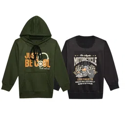 mack jonney VIMAL JONNEY Pack Of 2 Kids Typography Printed Cotton Fleece Pullover Sweatshirt-picture-24