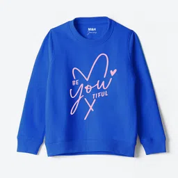 M&H Juniors Girls Typography Printed Sweatshirt-picture-30