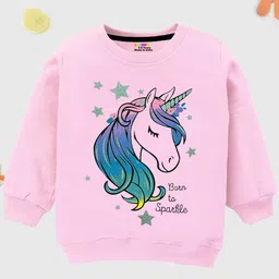 KUCHIPOO Girls Graphic Printed Pullover Fleece Sweatshirt-image-89