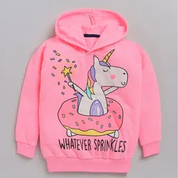 Lazy Shark Girls Graphic Printed Hooded  Cotton Pullover-picture-14