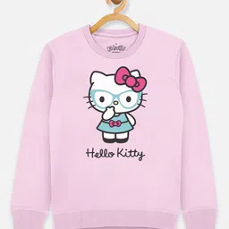 Kids Ville Girls Pink Hello Kitty Printed Sweatshirt-picture-24