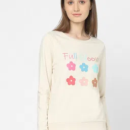 Vero Moda Women Beige Printed Sweatshirt-image-12