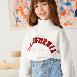 Koton Girls Typography Printed Pullover Sweatshirt-picture-12