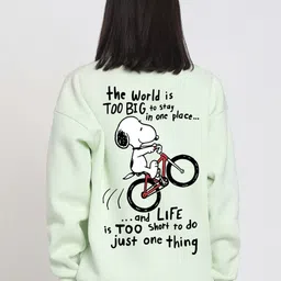 Bewakoof Women Green Printed Sweatshirt-picture-21