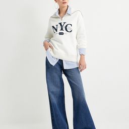 Koton Typography Printed Cotton Hood Pullover Straight Sweatshirt-picture-28