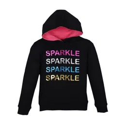 PLUM TREE Girls Black Printed Hooded Sweatshirt-image-29