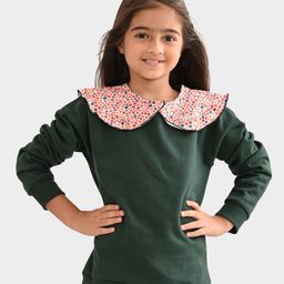BONKIDS Girls Peter Pan Collar Cotton Pullover-picture-18