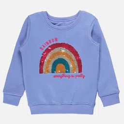 Bodycare Kids Girls Embellished Pullover Fleece Sweatshirt-image-90