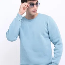 HIGHLANDER Men Blue Solid Sweatshirt-image-74