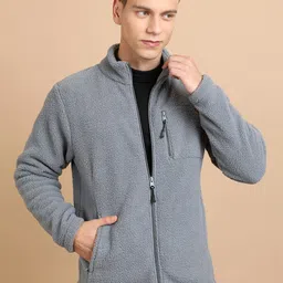 HIGHLANDER High Neck Regular Fit Front Open Sweatshirt-picture-30