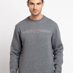 Status Quo Men Grey & White Printed Sweatshirt-picture-0