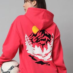 GRIFFEL Graphic Printed Hooded Fleece Sweatshirt-picture-49