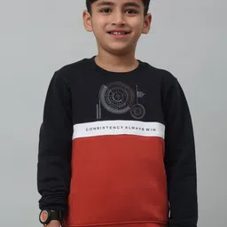 Cantabil Boys Colourblocked Fleece Sweatshirt-image-36