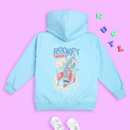 NUSYL Kids Typography Printed Hooded Neck Fleece Pullover Sweatshirt-picture-19