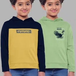 HELLCAT Girls Pack Of 2  Printed Hooded Cotton Sweatshirt-image-98