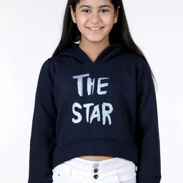 Wingsfield Girls Printed Hooded Cotton Sweatshirt-picture-16