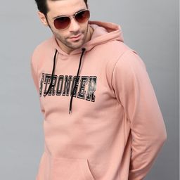 Rigo Men Pink Printed Hooded Sweatshirt-picture-43
