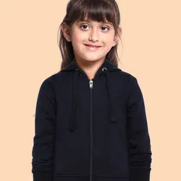 ADBUCKS Girls Navy Blue Hooded Sweatshirt-image-36