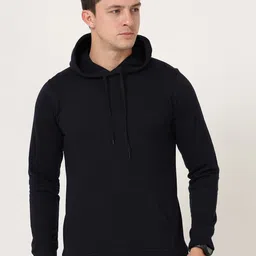 Fleximaa Men Navy Blue Hooded Sweatshirt-picture-26