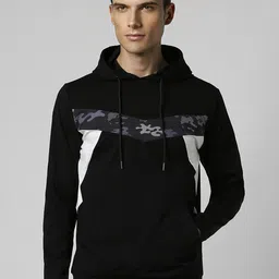 Van Heusen Flex Colourblocked Hooded Pullover-image-99