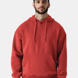 The Souled Store Red Hooded Pure Cotton Sweatshirt-picture-36