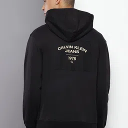 calvin klein jeans Calvin Klein Typography Printed Pure Cotton Hooded Pullover-picture-29