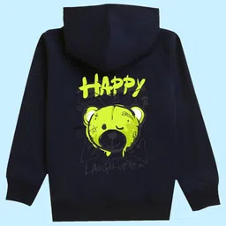 NUSYL Unisex Kids Teddy Printed Hooded Fleece Sweatshirt-picture-23